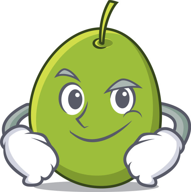 傻笑橄榄人物卡通风格图片下载