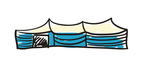 传统的沙漠帐篷手绘图标图片下载