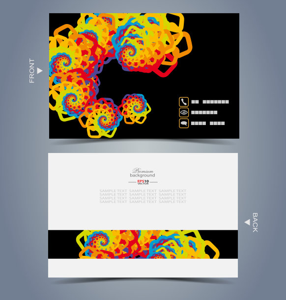 优雅的名片设计模板图片下载