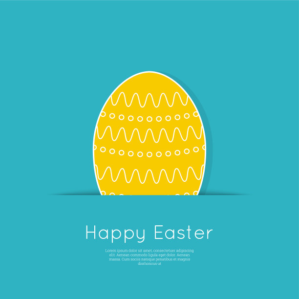 一套带有条纹、圆点的复活节彩蛋图片下载