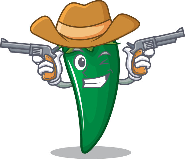 牛仔绿辣椒卡通人物图片下载