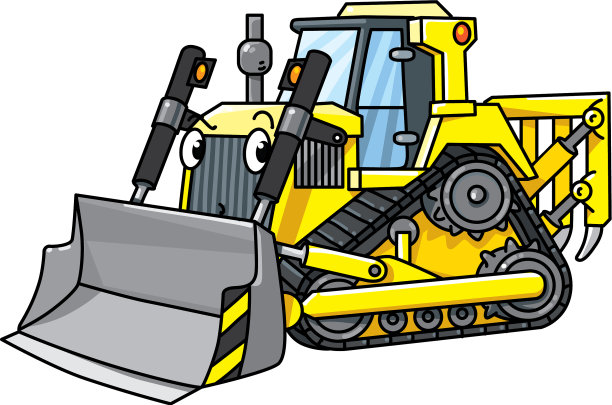 有趣的小推土机眼睛图片下载