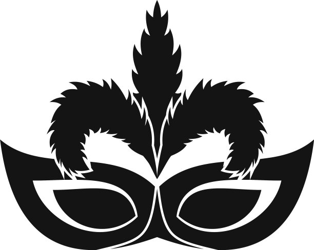 时尚面具图标简约风格图片下载