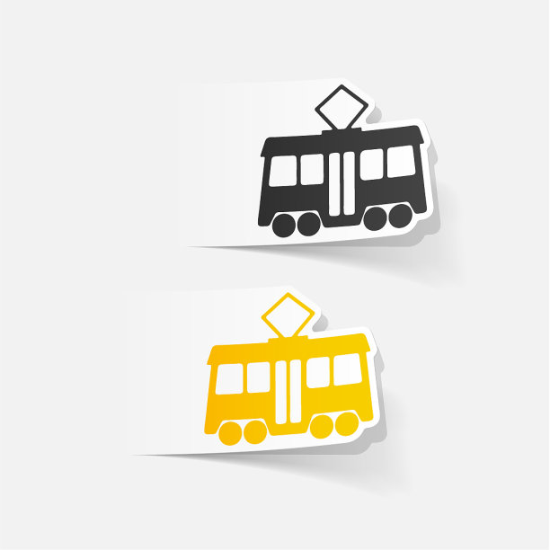 有轨电车的写实设计元素图片下载