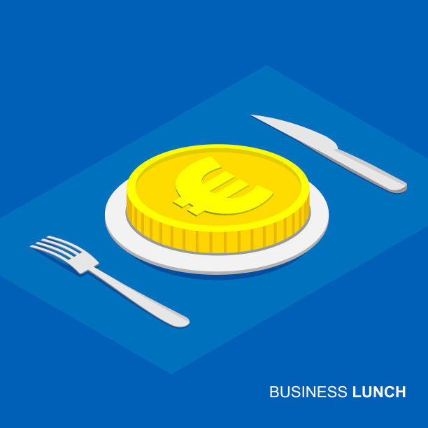 等距3d欧元硬币在盘子上图片下载