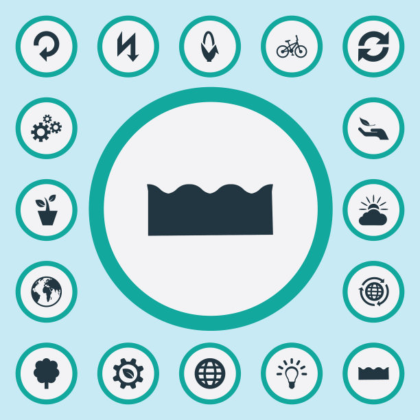 一组简单的能量图标图片下载