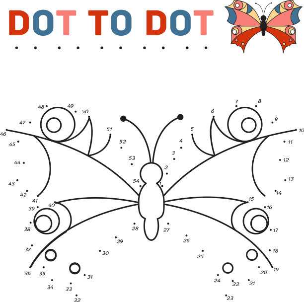 把这些点连起来，在样品上画一只蝴蝶图片下载