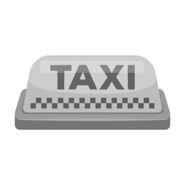 黄色的带有标志设备的出租车图片下载