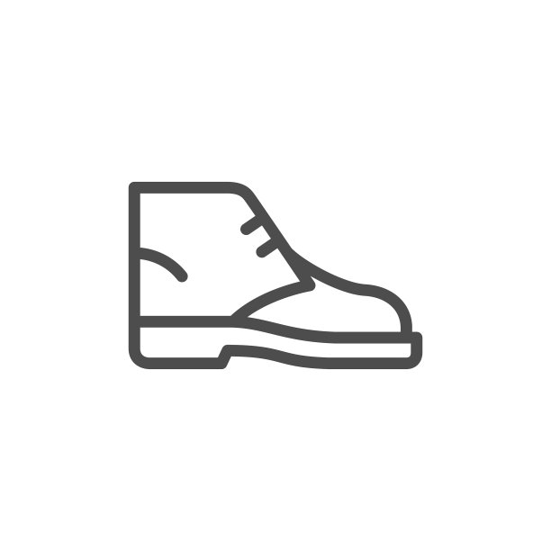 沙漠靴线条图标图片下载