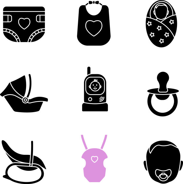 儿童字形图标集图片下载