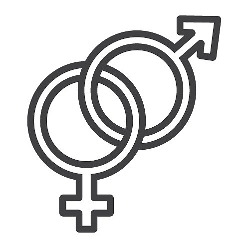 异性恋线条情人节图标图片下载
