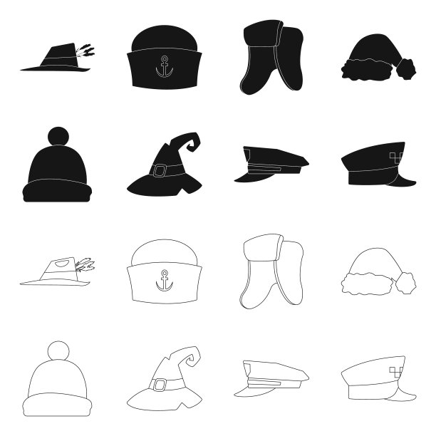 帽子和帽子标志套的设计图片下载