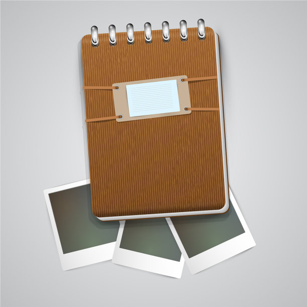 带相框的老式笔记本图片下载