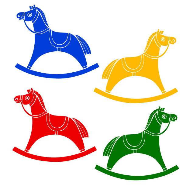 设儿童摇椅马为小图片下载