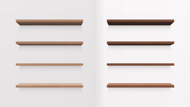 一套浅色和深色的木架子图片下载