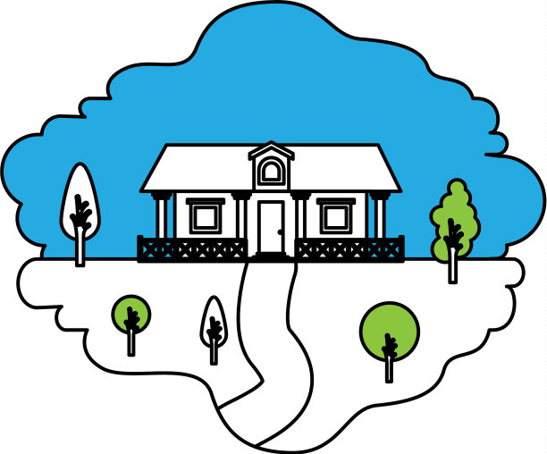 色彩分段剪影场景自然图片下载