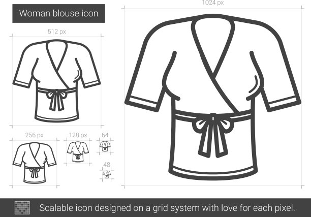 女衬衫线图标图片下载