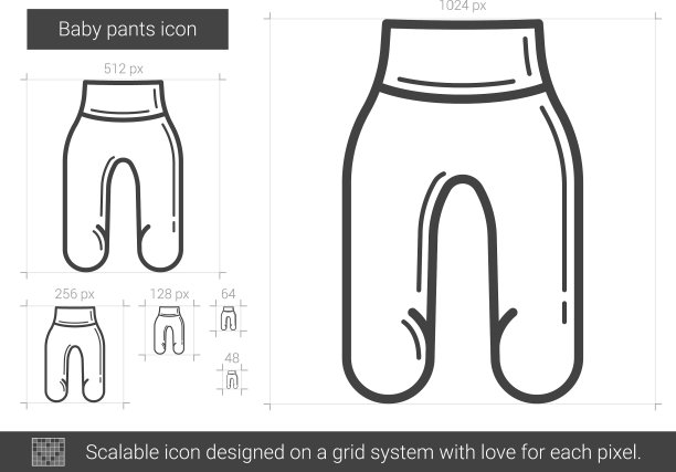 婴儿裤系列图标图片下载
