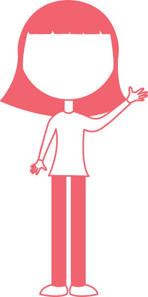 年轻女孩挥舞着头像图片下载