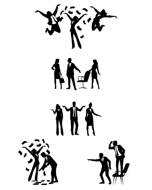 商界人士的剪影图片下载