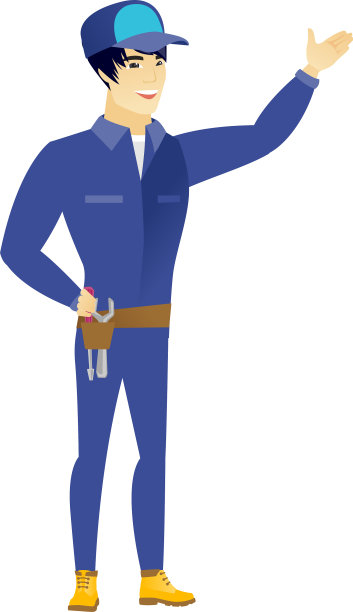 亚洲机械师显示一个方向图片下载