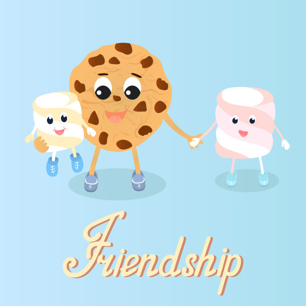 饼干和棉花糖友谊的朋友日图片下载