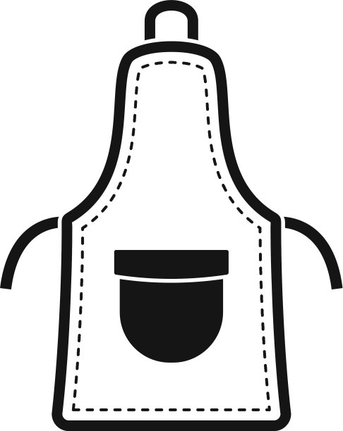 纺织围裙图标简单的风格图片下载