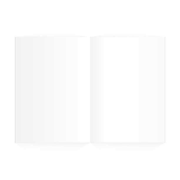 空白杂志散布在白色背景上图片下载