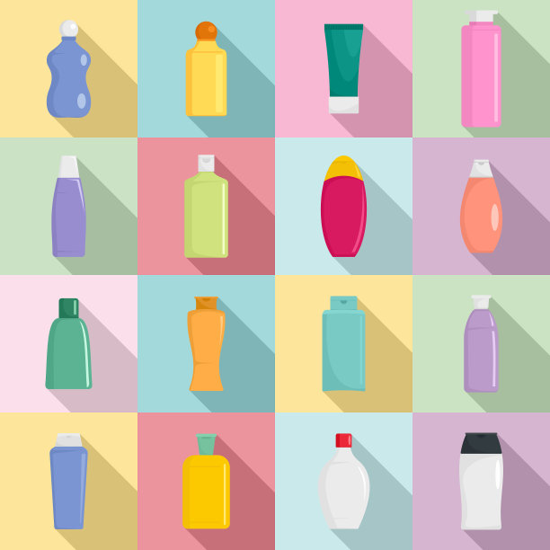 洗发瓶护发图标定型图片下载