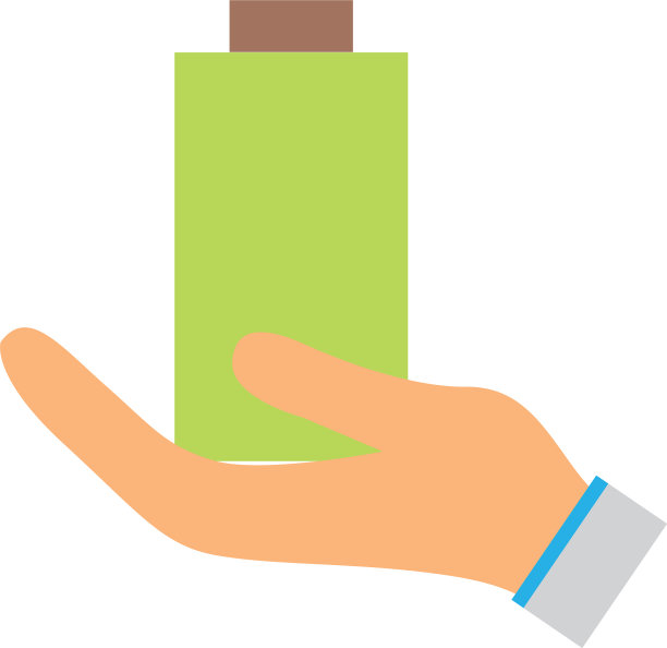 手握电源充电器充电电池图片下载