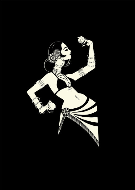 拿着钹的部落肚皮舞图片下载