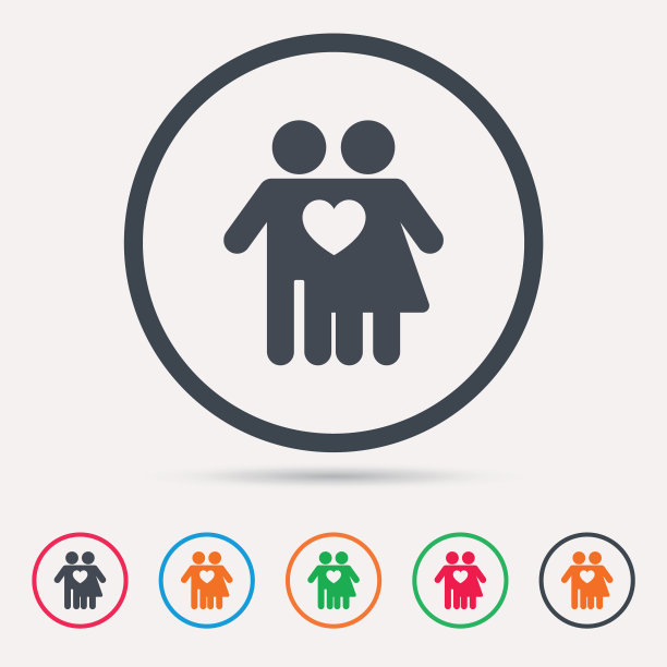 夫妻爱情偶像传统年轻的家庭标志图片下载