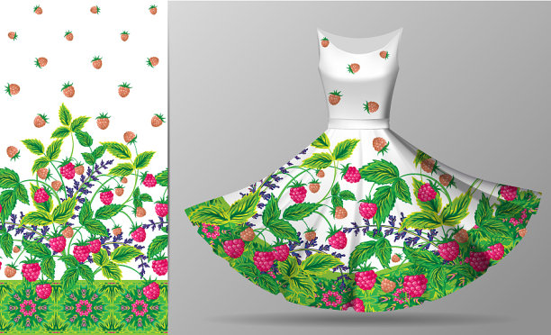 无缝垂直悬钩子设计与华丽图片下载