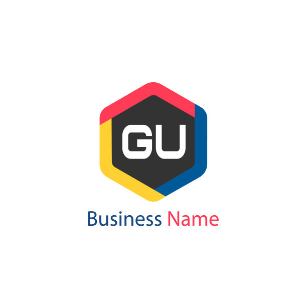 首字母GU标志模板设计图片下载