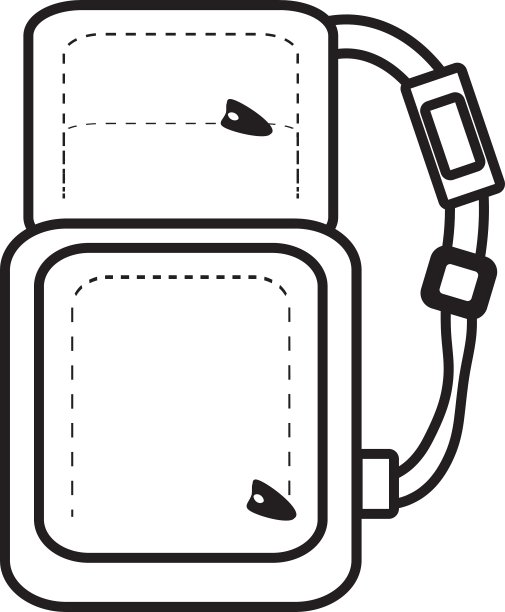 轮廓背包旅行包旅游与背带图片下载