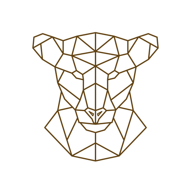 一种雌性野生动物的几何形状的头图片下载