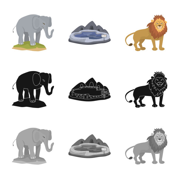 设计以自然和趣味为标志的集合图片下载