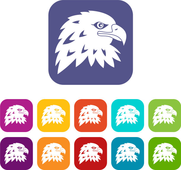 雄鹰图标设置平图片下载