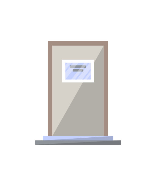 类门孤立图标在平面风格图片下载