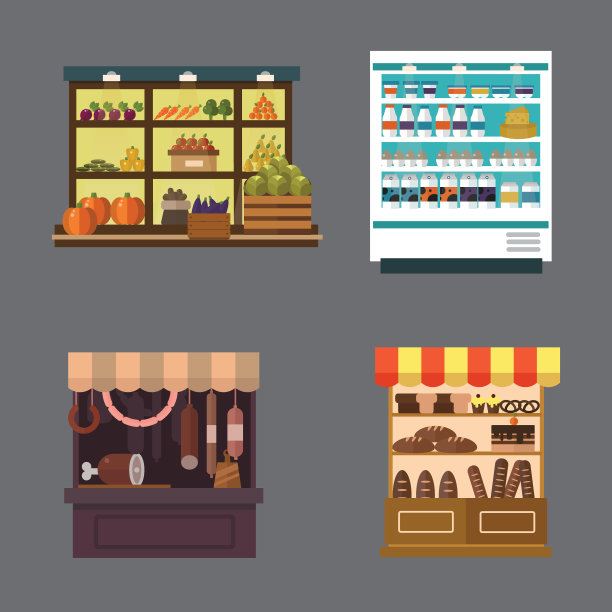 水果，蔬菜，奶制品，肉类烘焙图片下载