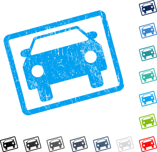 汽车图标橡胶水印图片下载