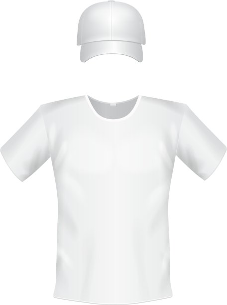 白色t恤和棒球帽正面视图的男人图片下载