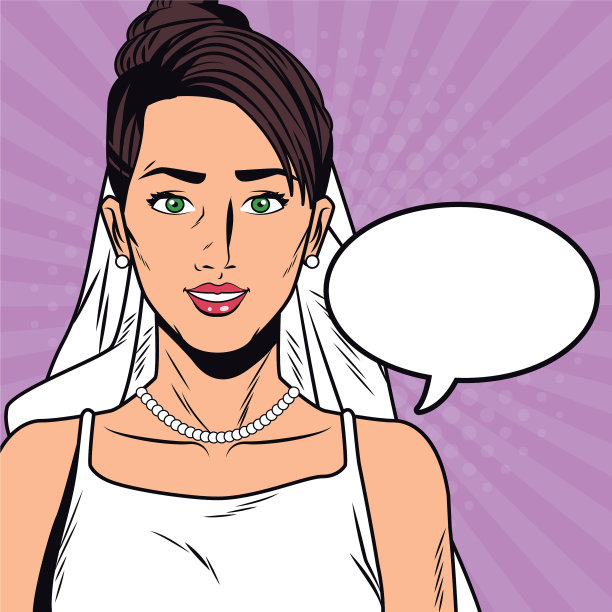 美丽新娘波普艺术卡通网络安全图片下载