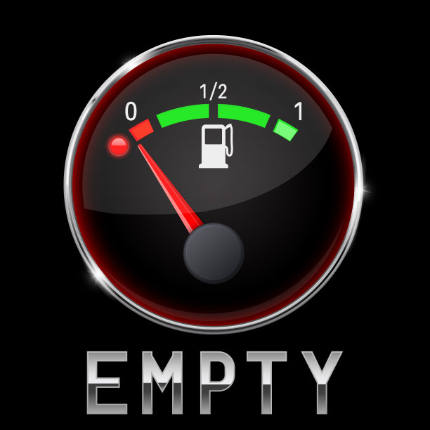 黑色燃料表与金属框架空油箱图片下载