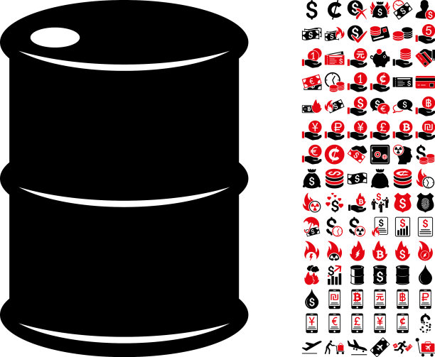 有90个附加象形图的油桶图标图片下载