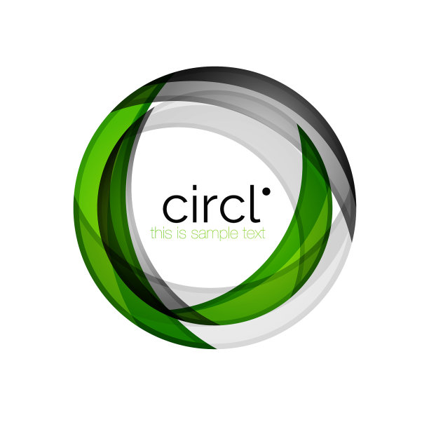 洁净专业多彩圈商业图标图片下载