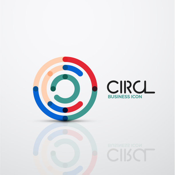 抽象的漩涡线符号圆标志图标图片下载