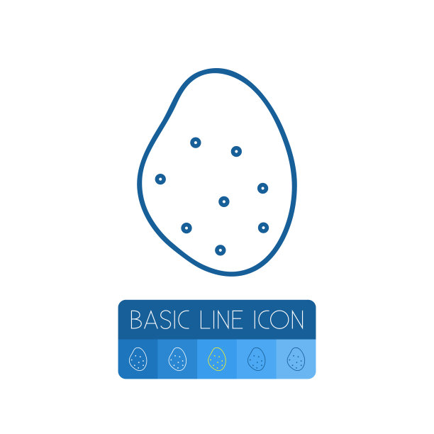 孤立马铃薯的轮廓墨菲元素可以图片下载