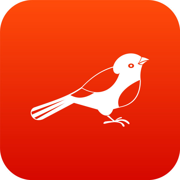 小鸟图标数字红色图片下载