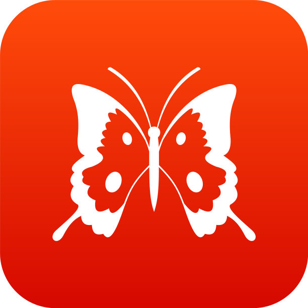 蝴蝶图标数码红图片下载